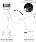 OCCI CHIARI Reading Glasses 2.0 Mens Womens Readers Frameless Durable Spring Hinge 1.0 1.25 1.75 2.0 2.25 2.50 2.75 3.0 3.5