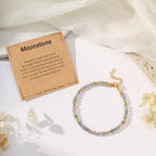 Natural Healing Crystal Bracelet for Women, Anxiety Relief Healthy Pregnancy Triple Protection Citrine Jewelry Gift for Friends Daughter Sister Mom Colleague