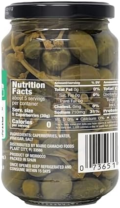 Mario Camacho Foods Caperberries 12 Fl. Oz. (Pack of 12)