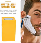 Beavorty Waste Blades Storage Box Compact Blade Recycling Case Portable Plastic Razor Blade Container for Home Travel Safety Disposal 2.75X1.57X1.57In