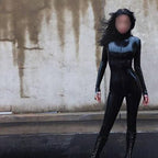 Latex Catsuit with Front Zip, Classic Black Jumpsuit, Unisex Customised, 0.4mm Thickness