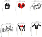 Arthsdite 24Pcs Divorce Cupcake Toppers Glitter Finally Done Just Divorced Cupcake Picks Break Up Theme Cake Decorations for Bye Freedom Bachelor Divorce Party Supplies
