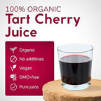 Organic Tart Cherry Juice Box 101.4 Fl Oz | Pure Fruit Juice, Not From Concentrate | Organic, Vegan, Non-GMO | No Added Sugar, Easy-Pour Tap Packaging