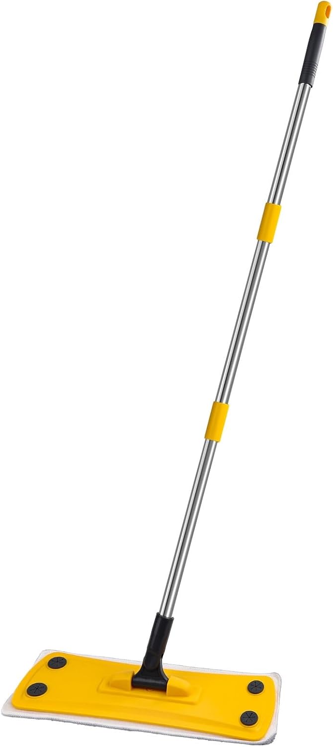 qimedo MOP Z1,Flat Mops for Floor Cleaning with Long Handle, Home Floor Cleaning Tool Mop for Wood/Tile/Laminate/Marble