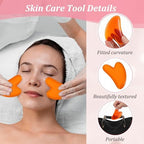 Tobeelec 36 Pcs Gua Sha Facial Tool Resin Gua Sha Massage Tool Heart Shaped Gua Sha Stone Guasha Board for Face Body Skin Massage Spa Acupuncture Prevent Wrinkles (9 Colors)