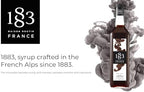 1883 Chocolate Syrup for Drinks, Made in France, 1 Liter Glass Bottle