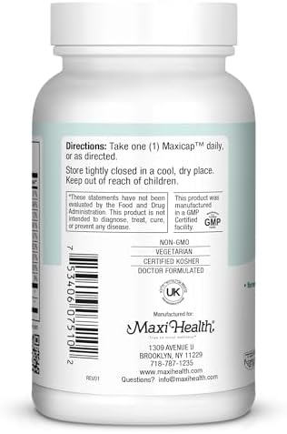 Maxi Health Vitamin B Complex – High Potency B Complex Vitamins B-50 with B1, B2, B3, B6, B12, Biotin & Folate – Support Cellular Energy & Mental Clarity – Kosher – 100 Capsules