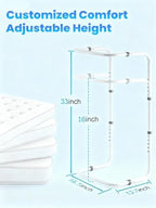 Adjustable Blanket Lifter for Feet with 4 Clips – Bed Cradle to Keep Blanket Off Your Legs, Universal Blanket Lifters for Foot of Bed, Height Adjustable Blanket Support Frame for Comfort & Recovery