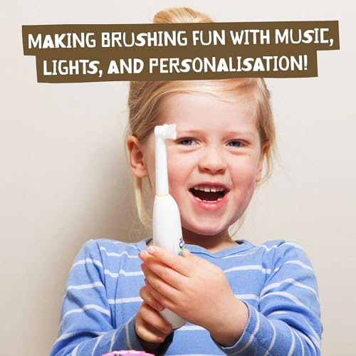 Jack N' Jill Kids Buzzy Brush Electric Musical Toothbrush - Kids Electric Toothbrush Age 3 And Up, Singing Toothbrush, Tri Color LED, Water Resistant, Child Safe, Battery Operated - (Pack of 1)