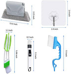 Magic Window Cleaning Brush,Window Groove Cleaning Brush Set，Hand-held Groove Gap Cleaning Tools,Window Blind Sliding Door Track Cleaner Duster Brush for Tile Lines Car Vents Keyboard（8Pcs）
