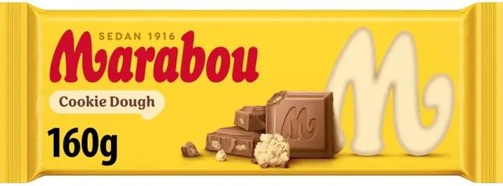 Marabou Cookie Dough - Milk Chocolate with Cookie Dough Pieces 160g