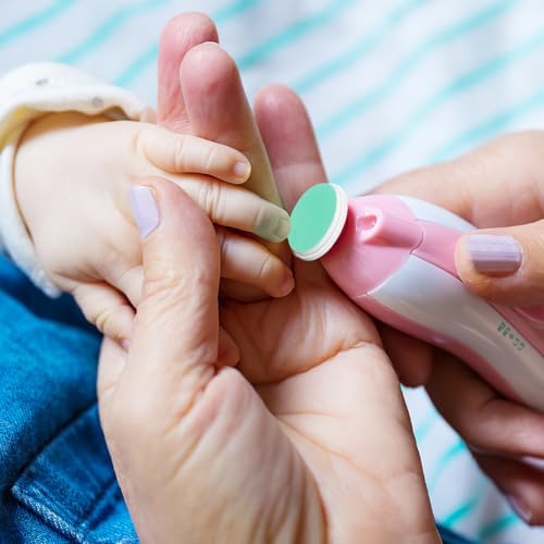 POPETPOP Baby Electric Nail File Replacement Pads 24 Pcs Grinding Heads for Infant Toddler Nail Trimmer Safe Soft Sandpaper Material Easy Install