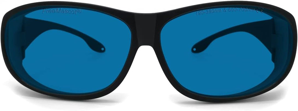 FreeMascot Professional OD 6+ 190nm-380nm / 600nm-700nm Wavelength Violet/Red Laser Safety Glasses