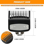 Replacement for Clipper Guards Set Compatible with 1 clipper guards,1/2 clipper guards,Guide Comb Attachment 1/8"(3.0 mm),1/16" (1.5 mm),for Barbers and Stylists,Black-2 PCS