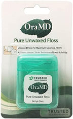 OraMD Dr Bass Toothbrush 6-Pack + Pure Unwaxed Dental Floss 6-Pack Soft Bristles Sensitive Teeth