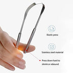 2 Pack Tongue Scraper,Stainless Steel Tongue Cleaners,Tongue Scraper for Adults, Reduce Bad Breath and Fresh Breath(Silver)