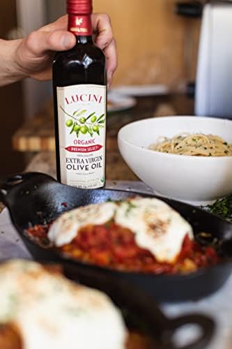 Lucini Extra Virgin Olive Oil, Organic Premium Select, 500 mL (Pack of 6)