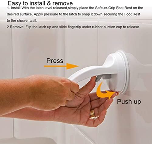 Bathroom Foot Rest Shower Foot Rest Plastic Bathroom Shower Shaving Leg Aid Foot Rest Suction Cup Step for Home Hotel Use