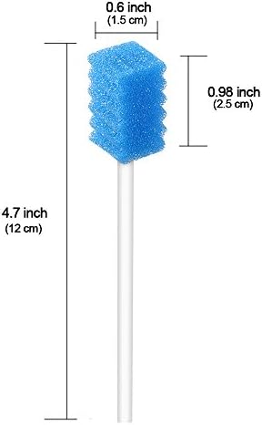 Disposable Oral Care Swabs Tooth Cleaning Mouth Swabs (50 Blue)