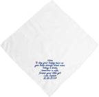 Custom Embroidered Handkerchief with Your Own Words,Personalized Wedding Hankie Gift,Unique Bridal Gift for Happy Tears