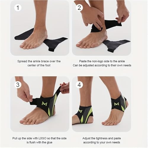 2PCS Ankle Brace Compression Support Stabilizer Lace-Up Sports Basketball nkle Stabilizer with Straps Men Women Adjustable Foot Ankle Orthopedic Compression Sleeve for Plantar Fasciitis Relief,Tendonitis,Sprained