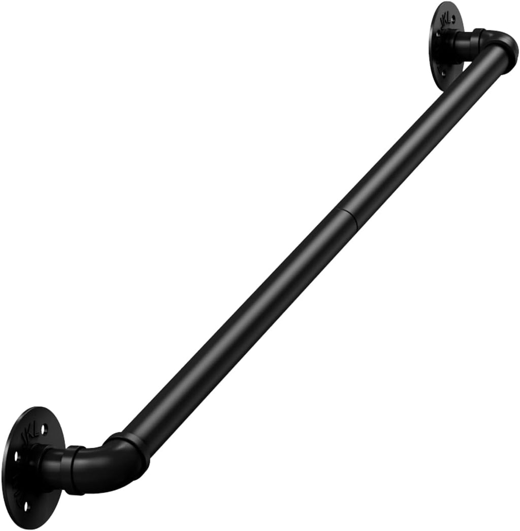 DAMEING 3FT Stair Railing Metal Stair Handrail, 440LB Wall-Mount Safety Hand Rail for Indoor & Outdoor Steps, Non-Slip Powder Coated Staircase Handrails Easy DIY Installation