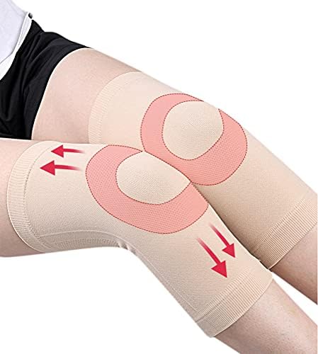 JUMISEE 1 Pair Compression Knee Sleeve for Men Women, Cotton Knee Brace Leg Support for Running Pain Management Arthritis Pain Relief Rheumatism