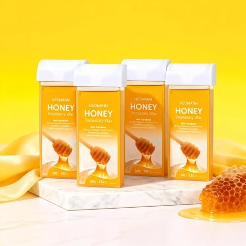 4x Honey Roll-On Wax Refill – Soft Wax Cartridge for Hair Removal