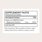 THORNE - Copper Bisglycinate - Optimally Absorbed, Mineral Chelate Copper Supplement - Supports Bone, Blood Vessel, Heart, Nerve & Skin Health* - Third-Party Certified - Gluten-Free - 60 Capsules