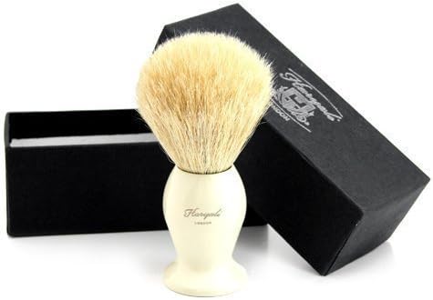 Haryali london Hand Assembled Sophist Collection Elegantly Designed White Badger Hair Shaving Brush. by Haryali London