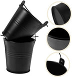 2pcs Reusable Metal Barbecue Grease Bucket Compact Oil Drip Catcher for Outdoor BBQ Easy to Clean Grill Accessory for Camping and Picnics Black