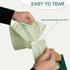 2.6 Gallon 100 Count,Compostable Bags Handle Tie,Tear Resistant Kitchen Food Scrap Waste Bag, ASTM D6400, US BPI and Europe OK Compost Home Certified