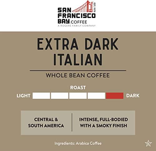 San Francisco Bay Coffee - Dark Roast Whole Bean Coffee - Extra Dark Italian (2 lb bag)
