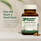 Standard Process Cardio-Plus - Antioxidant Support - Heart Health, Circulation & Blood Flow Supplement with Vitamin B6, Niacin & Riboflavin - Energy Metabolism Supplement - 90 Tablets