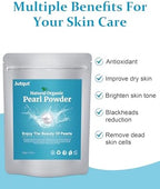Freshwater Pearl Powder Organic, 100g100% Natural Pearl Powder,DIY Skincare —DIY Antioxidant, Deep Cleansing, Pore-Shrinking, Anti-Aging Mask