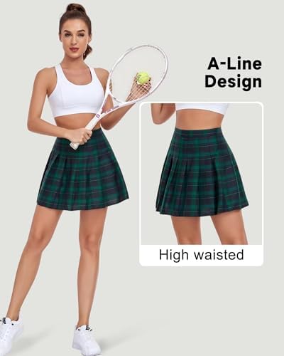 Pleated Skirts for Women Tennis Skirt with Shorts High Waisted Mini Skirt Athletic Golf Skirts Uniform Cheer Dress