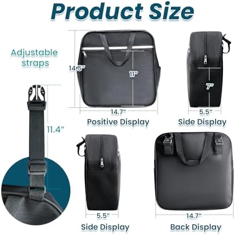 Wheelchair Backpack Bags, Wheelchair Accessories Bag with Cup Holder, Large Storage Pouch Bag with Reflective Stripe and Shoulder Strap for Electric Wheelchair, Mobility Scooter, Manual Wheelchair