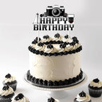 Photographer Birthday Party Decorations, Photography Theme Happy Birthday Cake Topper Double-sided Printing Movie Night Cake Decorations for Photography Enthusiast Birthday Party Supplies