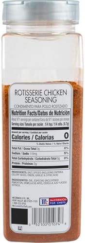 McCormick Culinary Rotisserie Chicken Seasoning, 24 oz - One 24 Ounce Container Chicken Seasoning Rub to Create Authentic, Slow Roasted Rotisserie Flavor