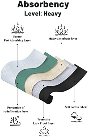 POKARLA Women's High Absorbency Period Cotton Underwear Heavy Flow Leakproof Panties(Regular&Plus Size)