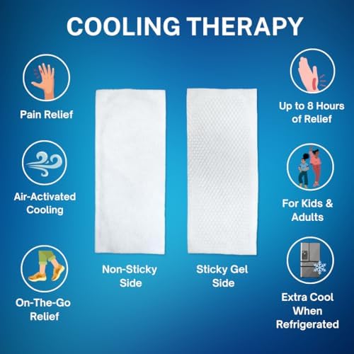Cooling Patches – Portable Soft Gel Pads for Refreshing Comfort & Temperature Relief – Air-Activated Reusable Design - Unscented and Dye Free – 6 Count