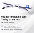 braxan 2 Pcs Intelligent Anti Blue Light Presbyopia Glasses Anti-Blue Smart Reading Auto Clear Focus for Men Women for Reading, Computer Or TV