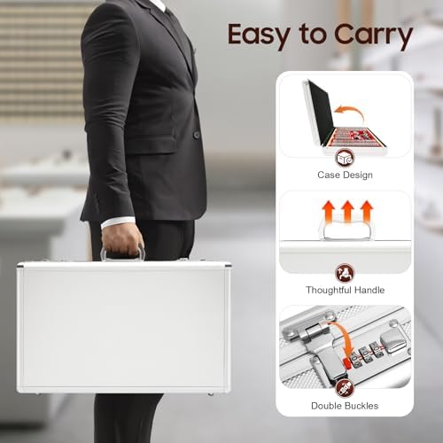 266Pcs Optical Trial Lens Set Optometry Kit Metal Rim Aluminum Box Trial Frame Professional Optometry Case Kit with Optometry Test Trial Frame