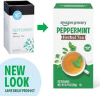 Amazon Grocery, Peppermint Herbal Tea Bags, 20 Ct