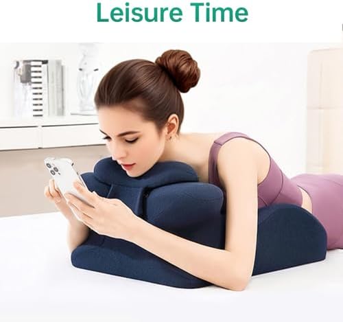 MOONYOOY Memory Foam Ergonomic Wedge Pillow for Sleeping, Acid Reflux & GERD Relief - Elevation Bed Support Pillow for Back Pain, Post Surgery Recovery, Reading with Removable Washable Cover