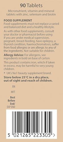 Vitabiotics, Perfectil Triple Active, Essential Nutrients to help maintain healthy Skin, Hair & Nails, 30-Count Boxes (Pack of 2)