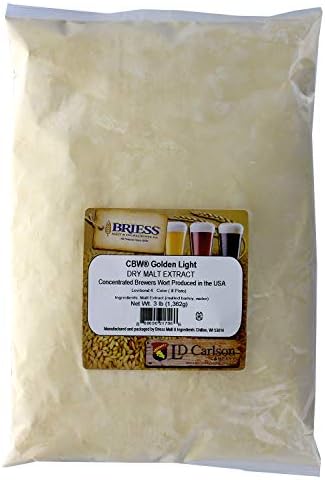 Briess-1E-HKKA-3YTM Light Dry Malt Extract 3lbs for Home Brewing,Beige