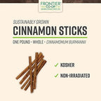 Frontier Co-op Korintje Cinnamon Sticks 6" 1lb - Bulk Sticks Whole, Pure Indonesian Cinnamon Bark for Tea, Seasoning, Holiday Crafts