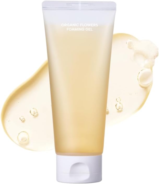Whamisa Organic Flowers Foaming Cleansing Gel, Foaming Face Wash, Fermented Ingredient Formula for Gentle Wash, Pore Care, Hydrating, Korean Skin Care (150ml)