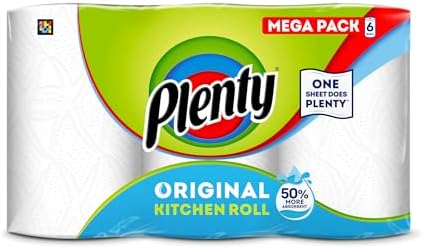 Plenty Kitchen Roll, 6 Rolls, 2-Ply Tissue